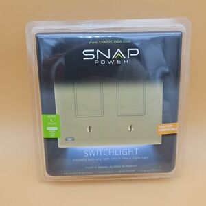 Snap Power Switch Light Night Light Double Gang Beige Color Brand New